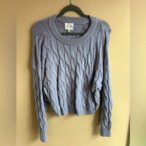 Pink Rose Lavender Cable Knit Sweater